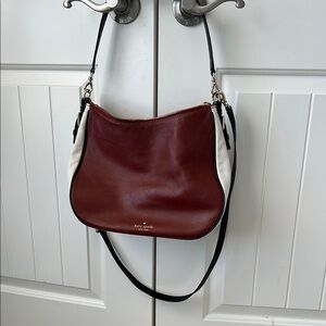 Kate Spade Brown and White Shoulder Bag with Elegant Design
